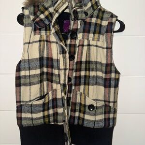Jack by BB Dakota Multicolor Plaid Vest